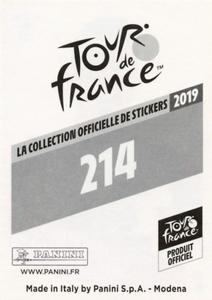 2019 Panini Tour de France #214 Jens Keukeleire Back